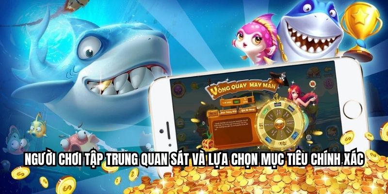 खिलाड़ी ध्यान केंद्रित करते हुए और सटीक लक्ष्यों का चयन करते हुए